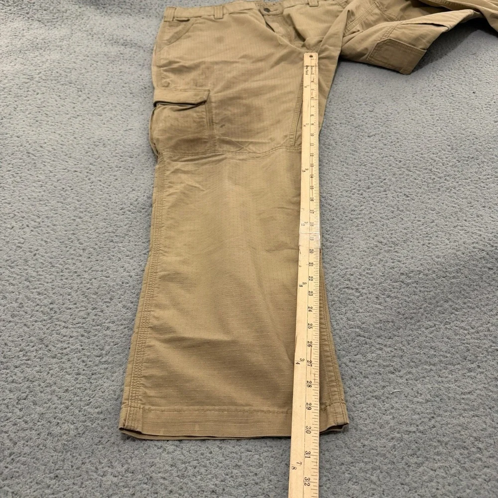 Carhartt Cargo Pants Mens Relaxed Fit Ripstop Tan Khaki 42x32 Workwear Utility